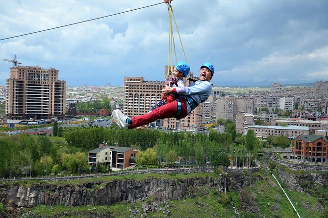 Try the fastest zipline in Armenia - Entering The Arabkir Park Meeting Point and Getting Set Up