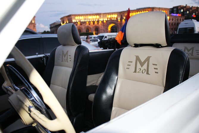 Yerevan city tour with drinks in a classic car with photography - Price and value: $43.60 for a car, a drink, and pickup